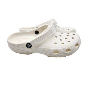 Crocs Classic White Clogs Size 8 Lightweight Slip-On Footwear